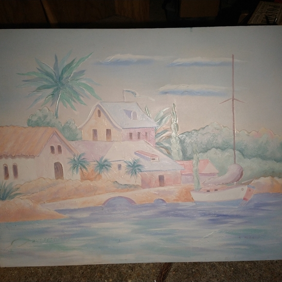 Hand Crafted Art Beautifully Textured Acrylic Southwestern Canvas Painting By S Mcgrow